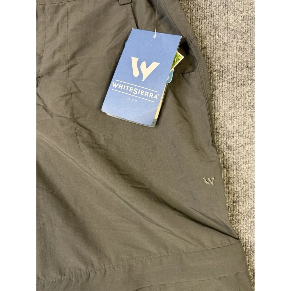 White Sierra Women's‎ Large Zip Off Convertible Hiking Pants UPF 30 Teflon NWT